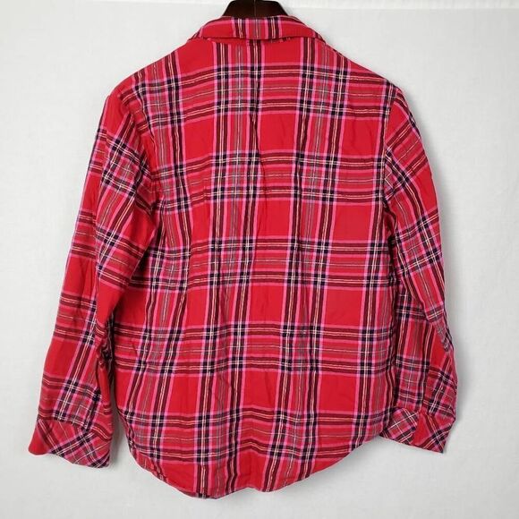 Victoria Secret VS Small red Pajama Button Front Shirt - Picture 4 of 9